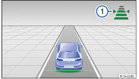 Indicador de distancia ajustada en ACC Volkswagen ID.4