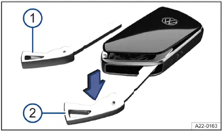 Volkswagen ID.4 abrir compartimento pila llave
