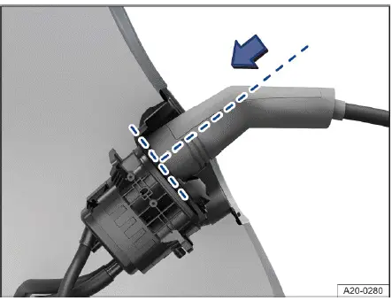 Volkswagen ID.4 conector de carga correctamente conectado