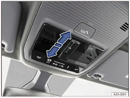 Volkswagen ID.4 control cortinilla techo cristal botón función techo