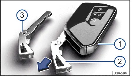 Volkswagen ID.4 extraccion llave emergencia