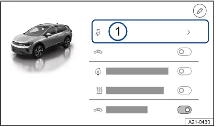 Volkswagen ID.4 interfaz selección proceso de carga