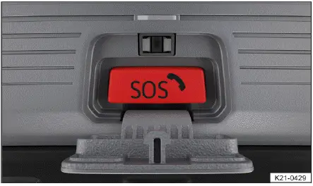 Volkswagen ID.4 boton SOS consola techo