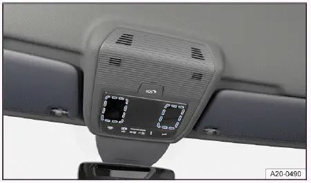 Volkswagen ID.4 luces interiores de lectura táctiles consola techo