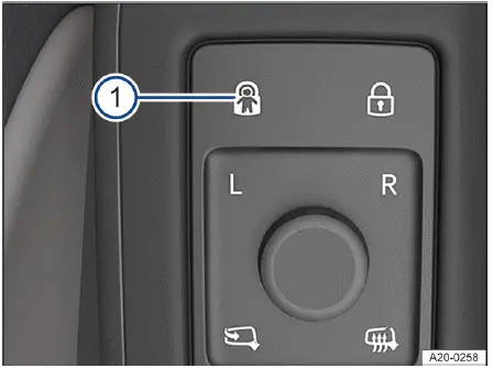 Volkswagen ID.4 botón seguro eléctrico para niños puerta conductor