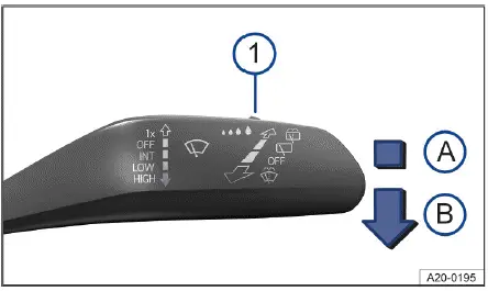 Volkswagen ID.4 sensor lluvia luz palanca limpiaparabrisas